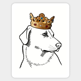 Chinook Dog King Queen Wearing Crown Sticker